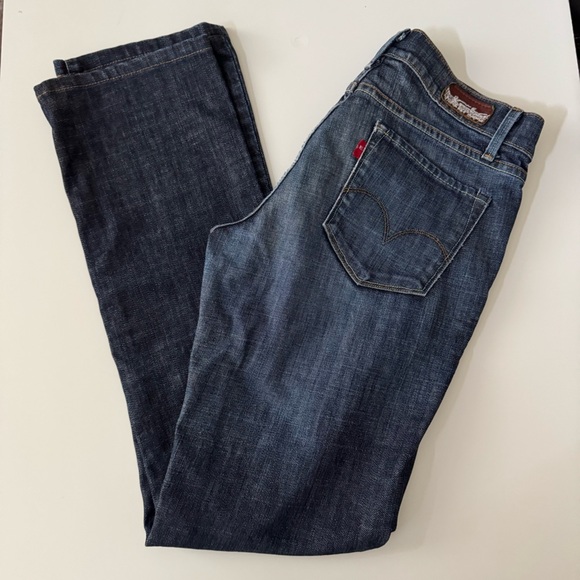 Levi’s Capital E Ruler Low Rise Slim Straight Premium Denim Jeans Women’s sz 28 - Picture 1 of 13